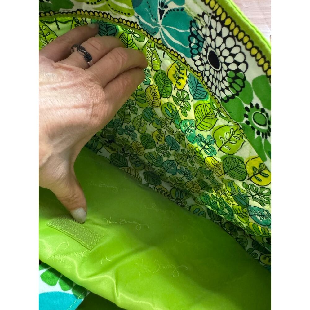 Vera Bradley Laptop Travel Tote in the "Limes Up" pattern. - Picture 10 of 13